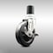 Service Caster 5 Inch 316SS Hard Rubber Swivel 1-7/8 Inch Expanding Stem Caster with Brake SCC SCC-SS316EX20S514-HRS-TLB-178 - alternate 1